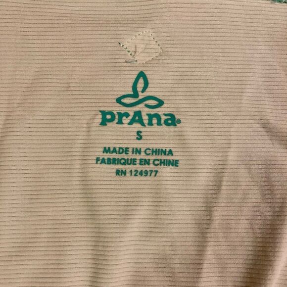 prAna Felicity White and Teal Long Sleeve Lightweight Top - Picture 3 of 8